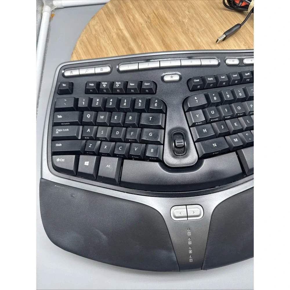Microsoft Keyboard 4000 v1.0 Natural Ergonomic USB Wired KU-0462 Tested